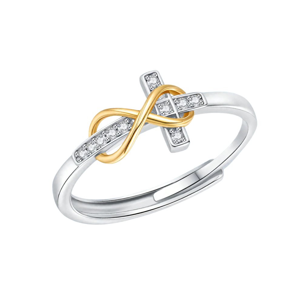 Bague Croix Bicolore Infini