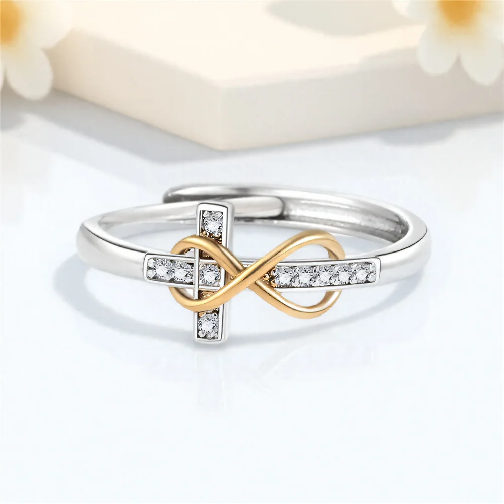 Bague Croix Bicolore Infini