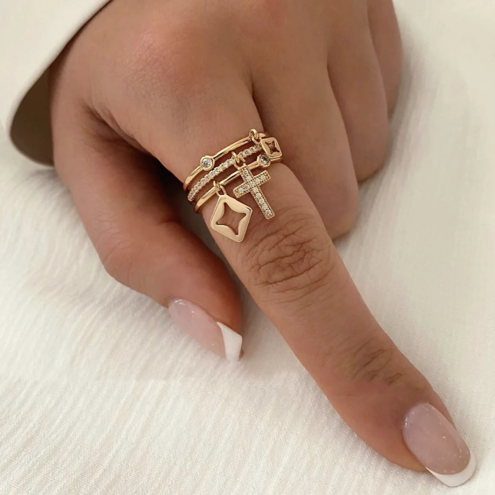 Bague Breloque Croix