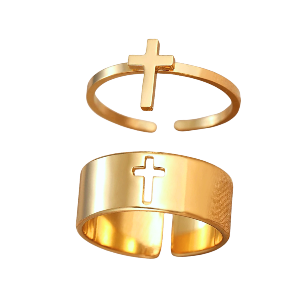 Duo Bague Croix