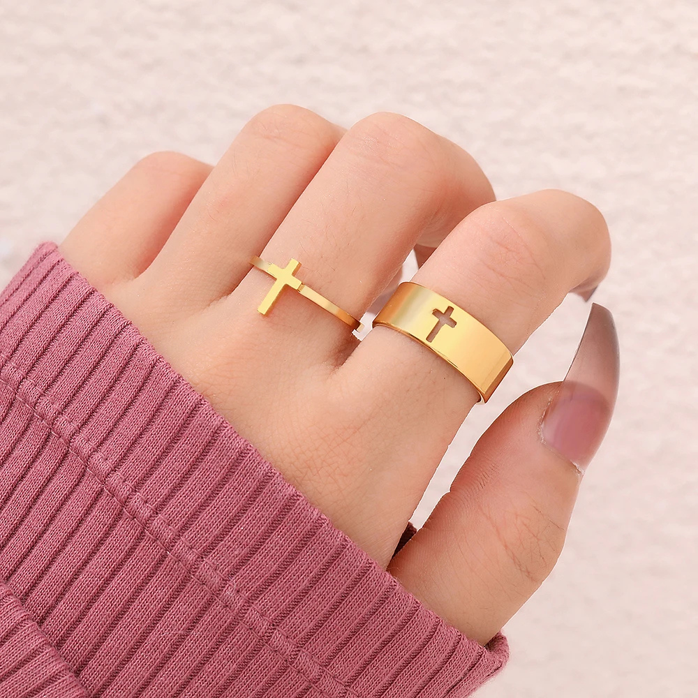 Duo Bague Croix