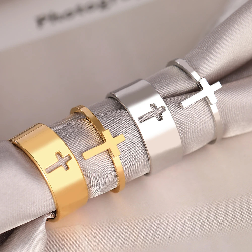 Duo Bague Croix pas cher