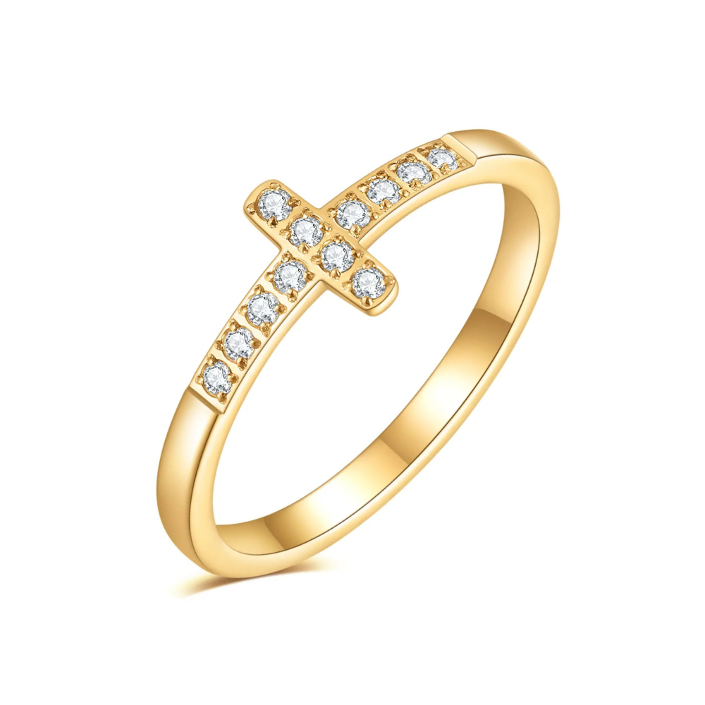 Bague Croix Acier Inoxydable