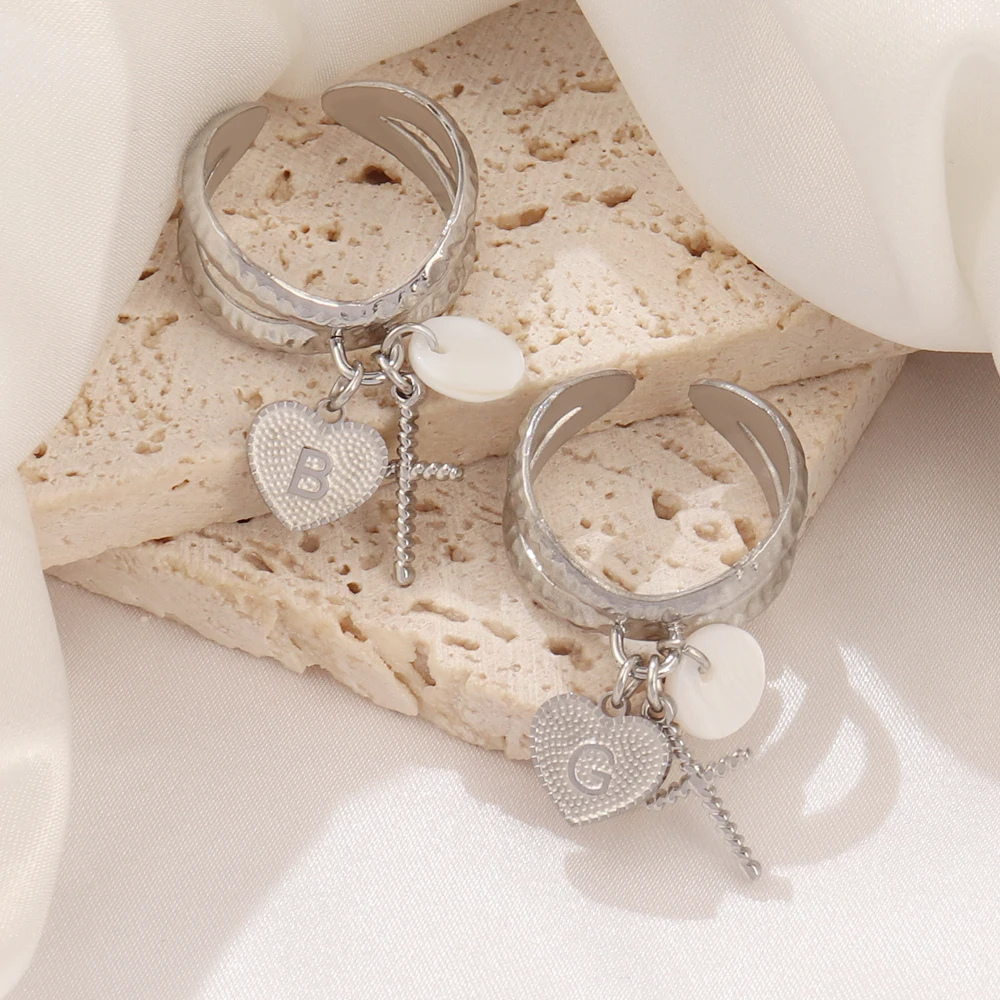 Bague Croix Initiale pas cher