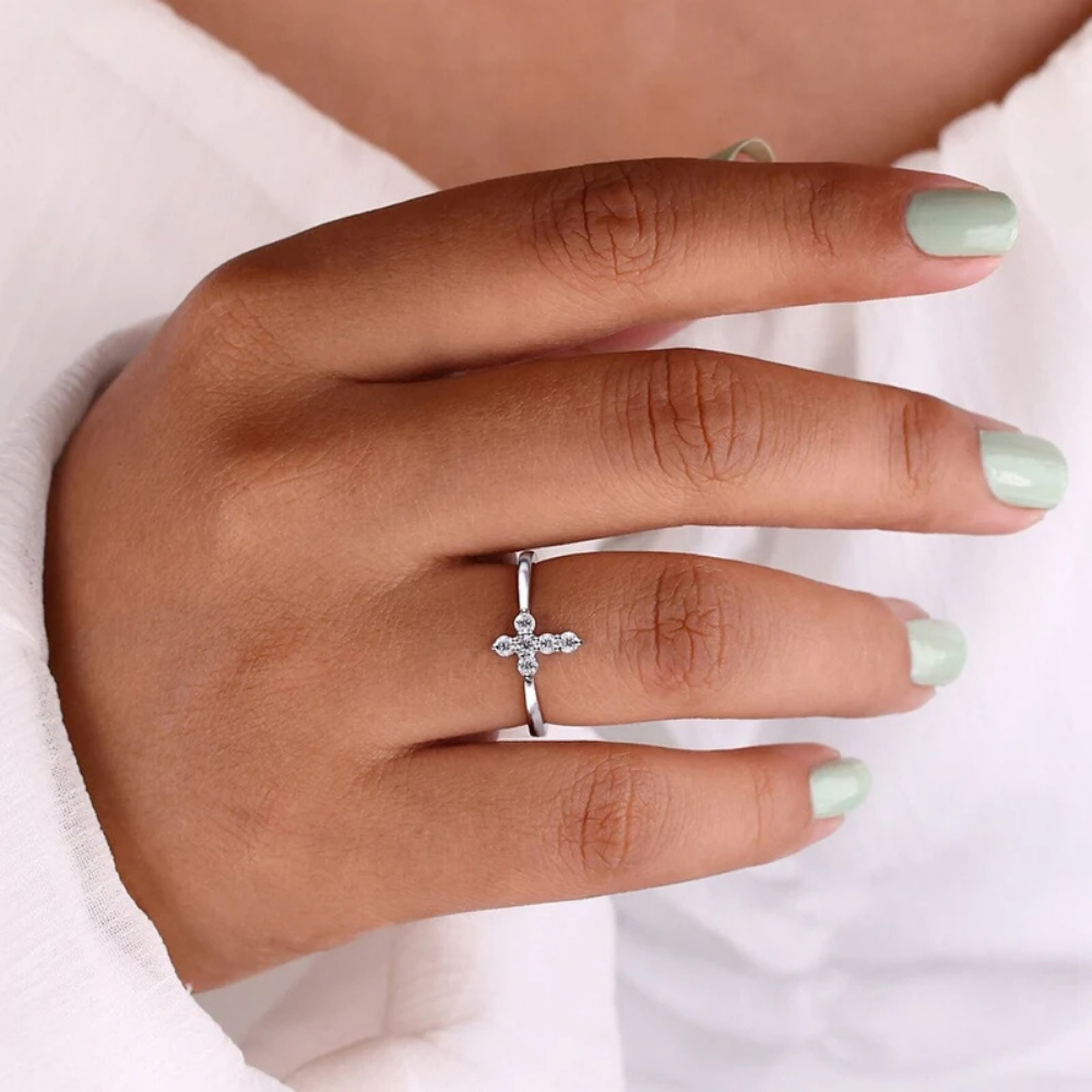 Bague Croix Argent pas cher