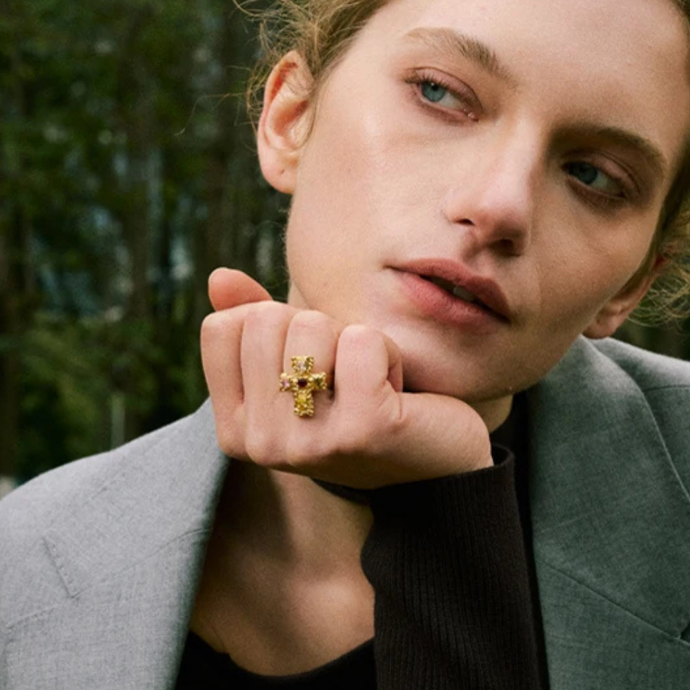 Bague Croix Vintage pas cher