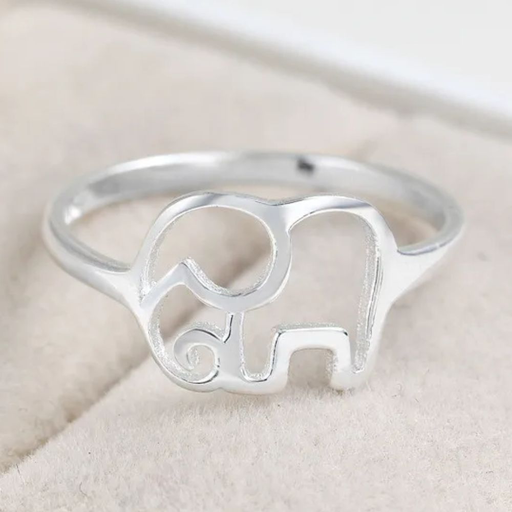 Bague Éléphant Nola Acier Inoxydable