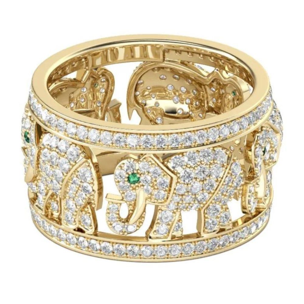 Bague Éléphant Strass