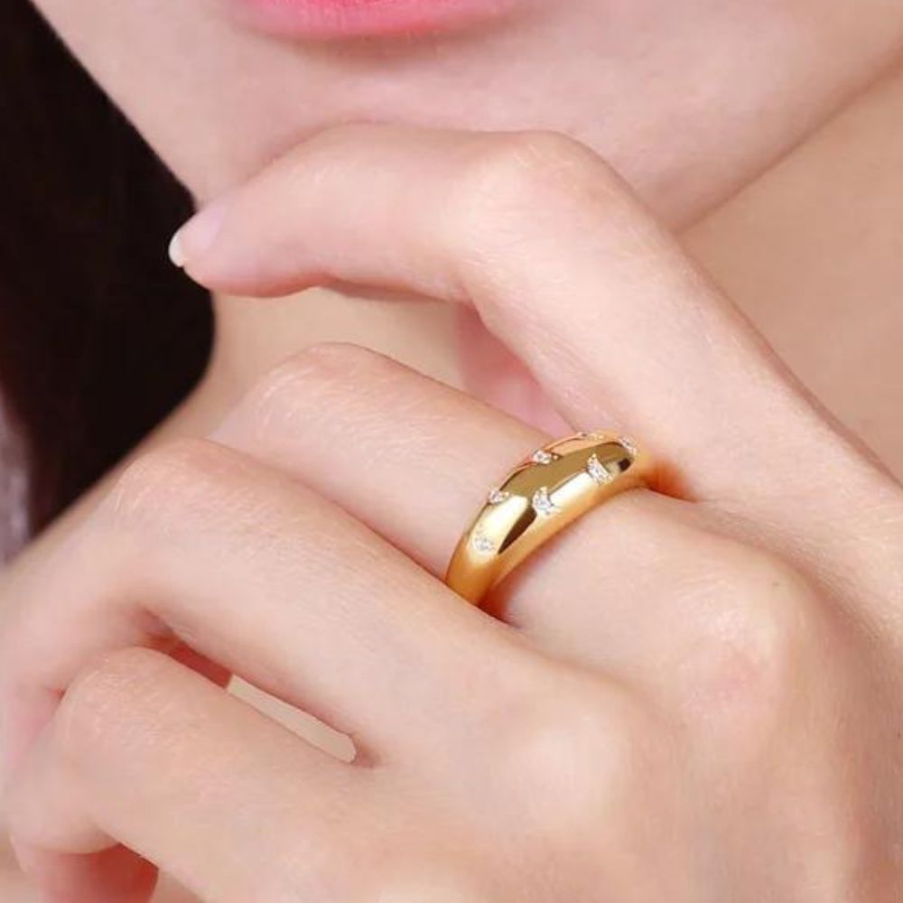 bague pour femme en acier inoxydable