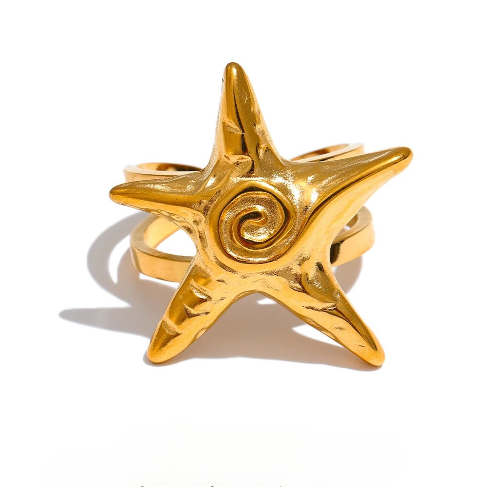 Bague Étoile de Mer Spirale