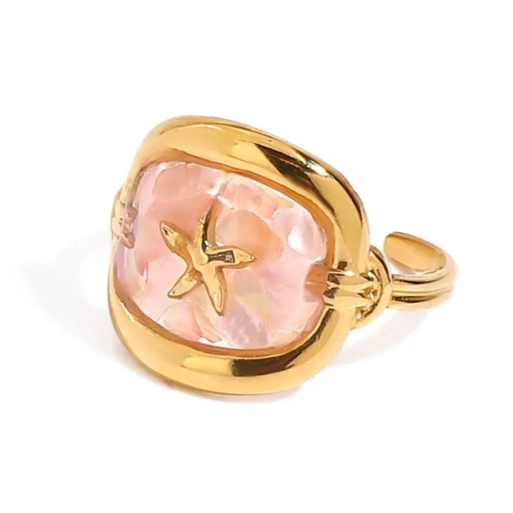 Bague Étoile de Mer Rectangulaire
