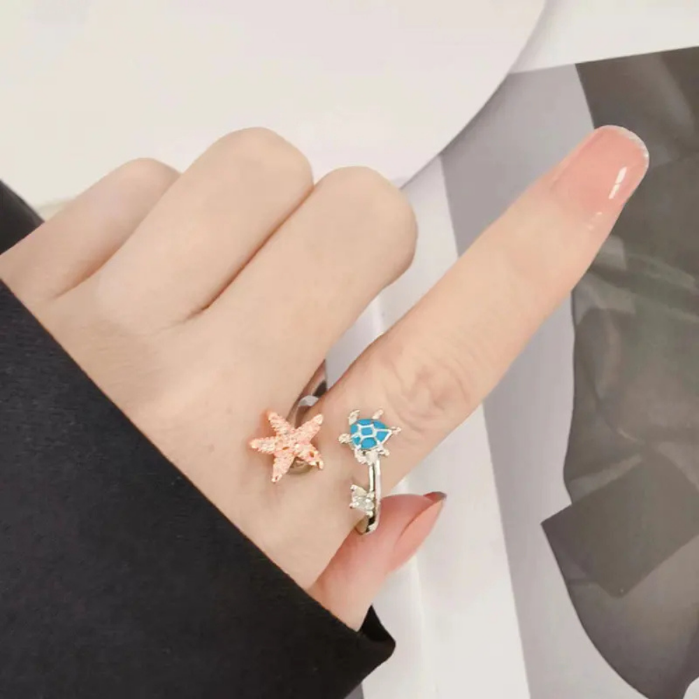 Bague Étoile de Mer Tortue