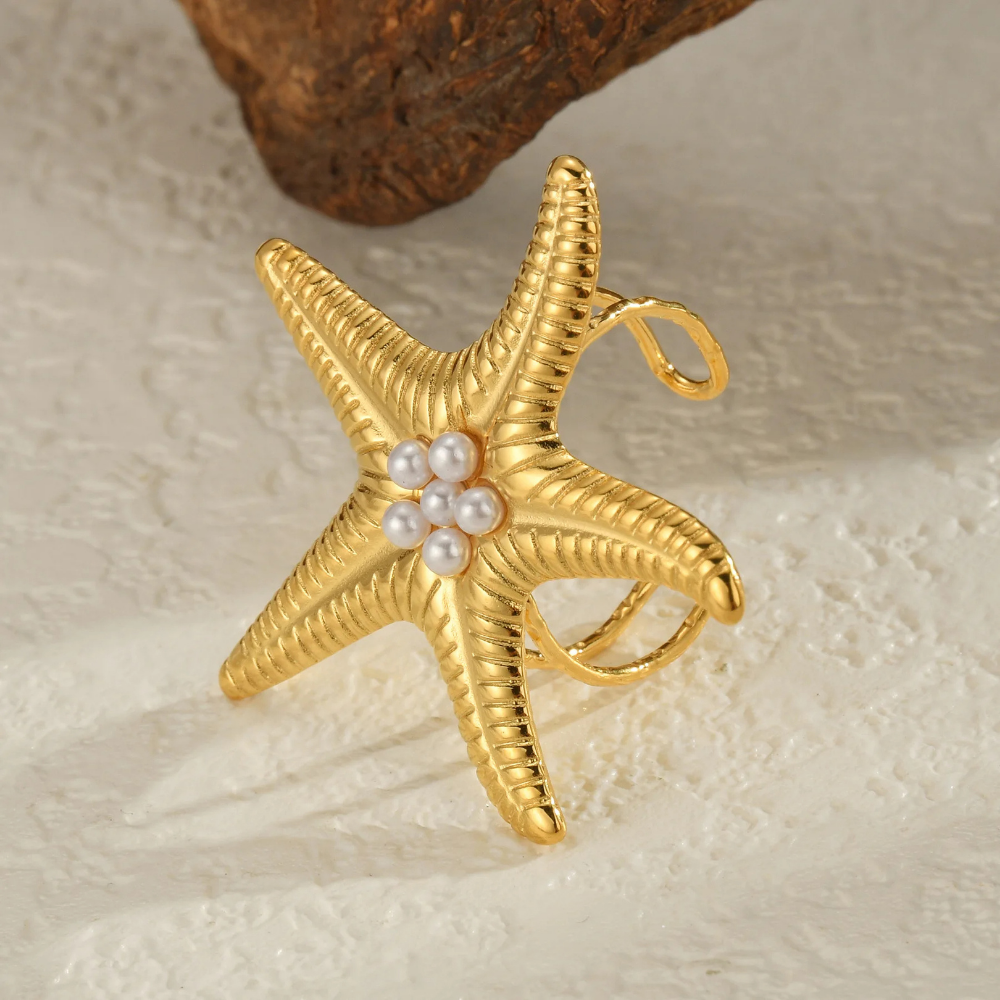 Bague Étoile de Mer Perle Nacre