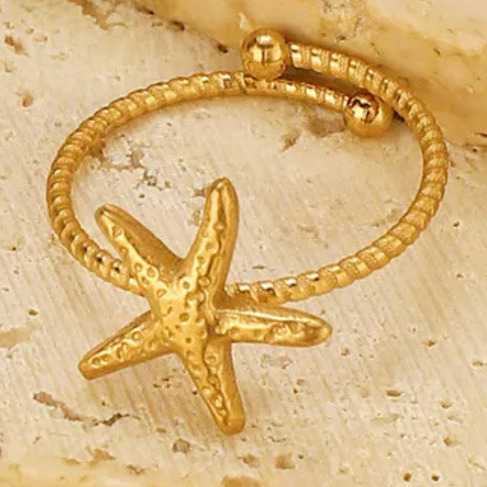 Bague Étoile de Mer Or pas cher