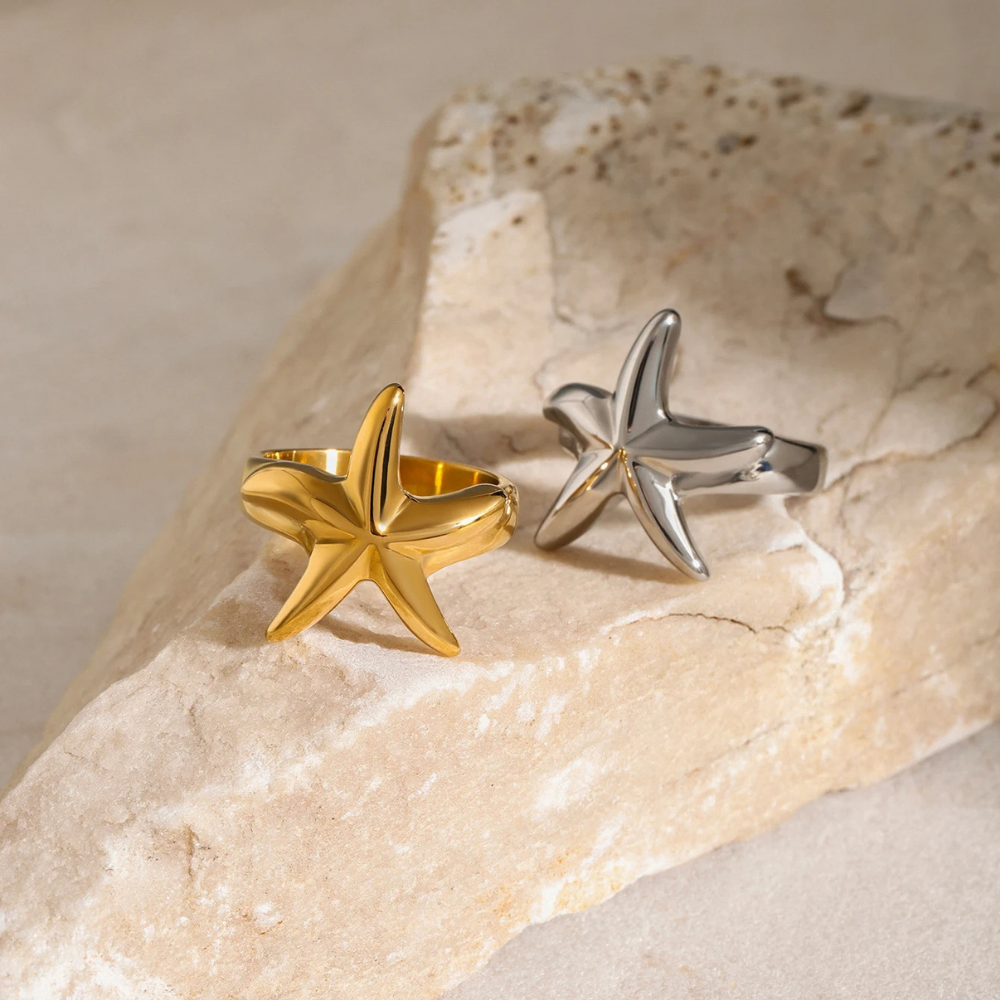 Bague Étoile de Mer Minimaliste pas cher