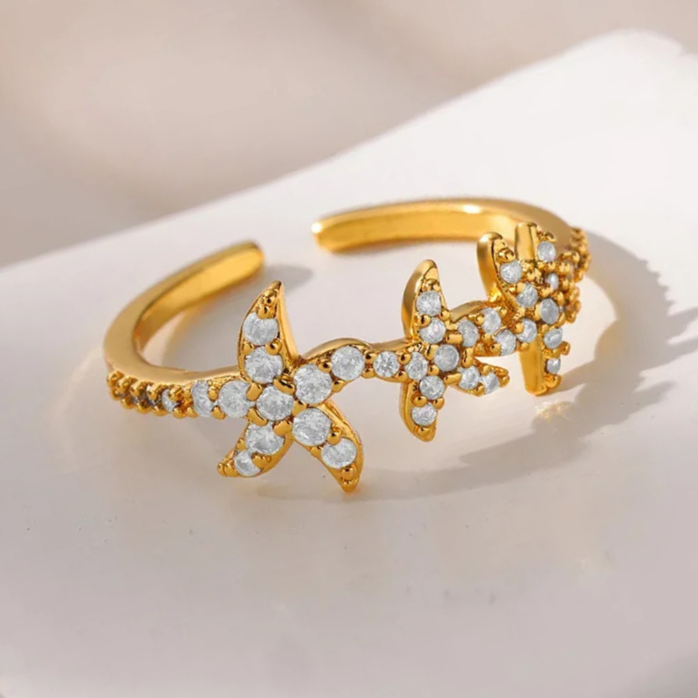 Bague Triple Étoile de Mer pas cher