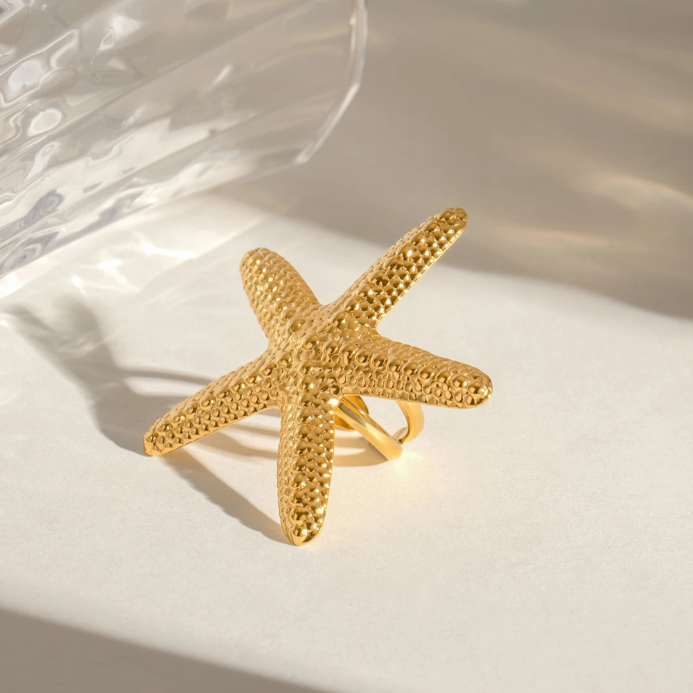 Bague Grosse Étoile de Mer pas cher