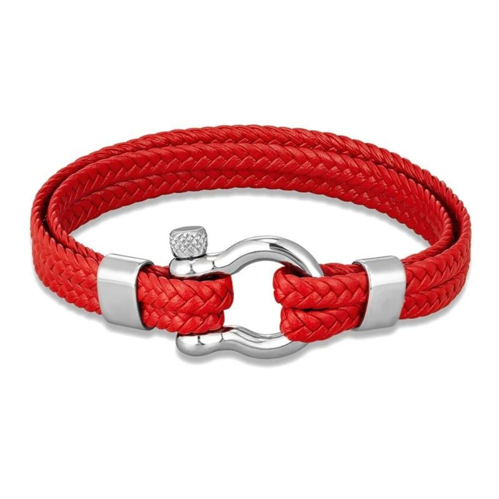 Bracelet cuir homme garniture cheval fermoir acier Bracelet cuir homme garniture cheval fermoir acier