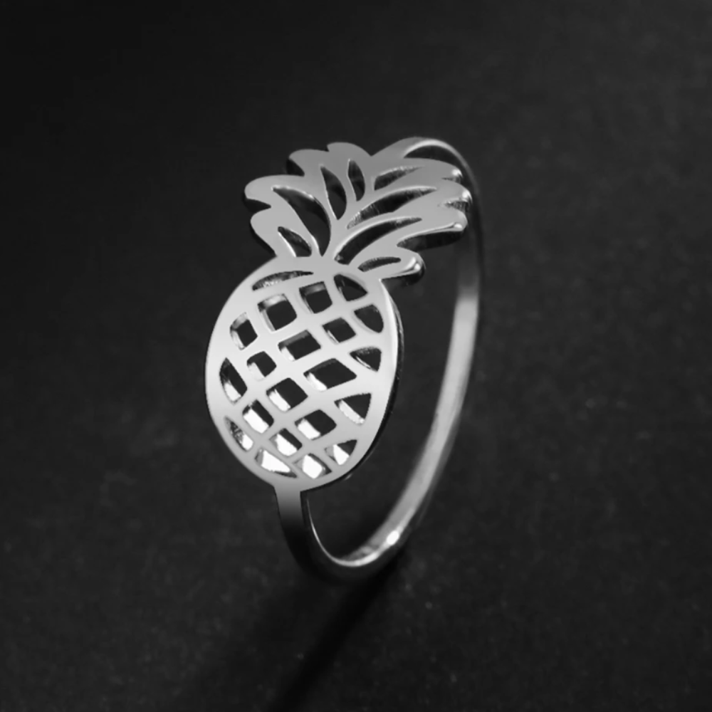 Bague Forme Ananas Argent