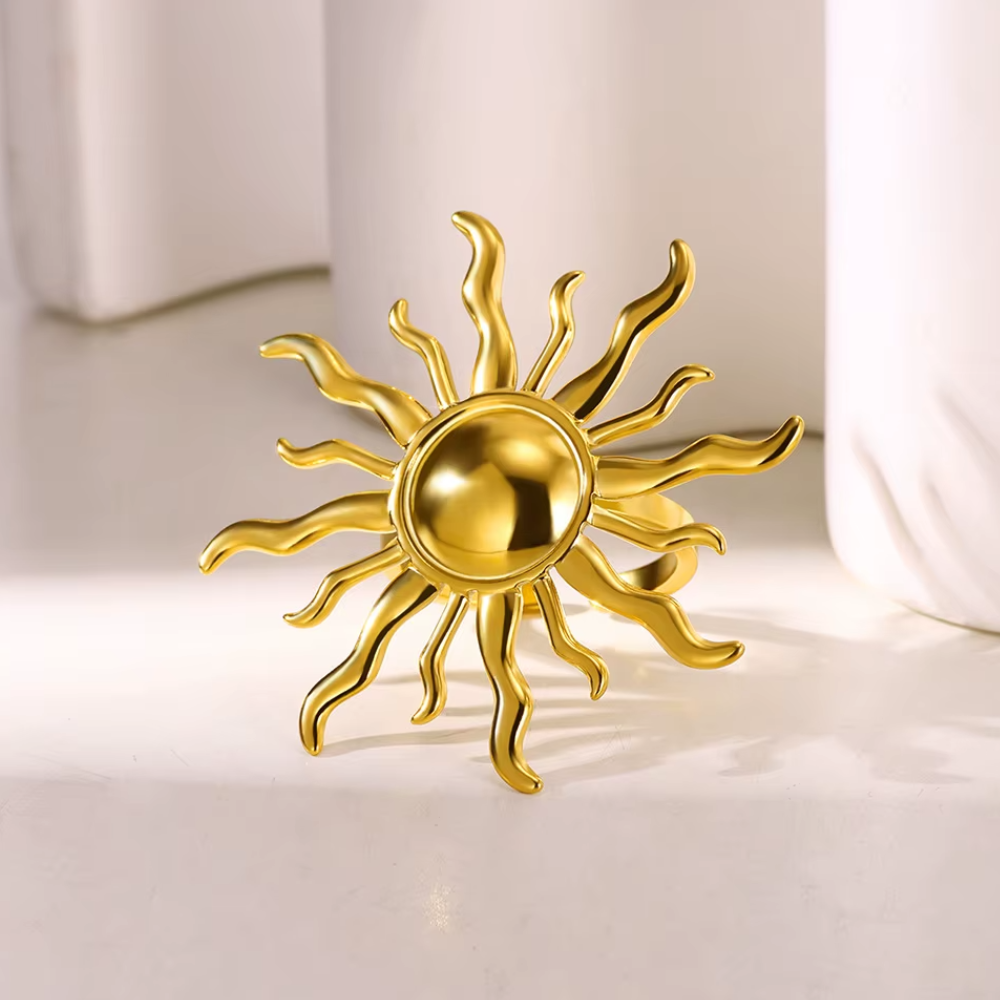 Bague Gros Soleil Or