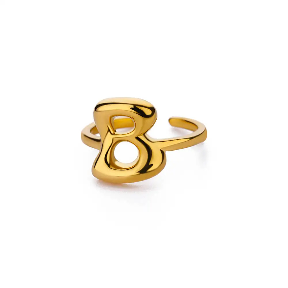 Bague Initiale B Bubble