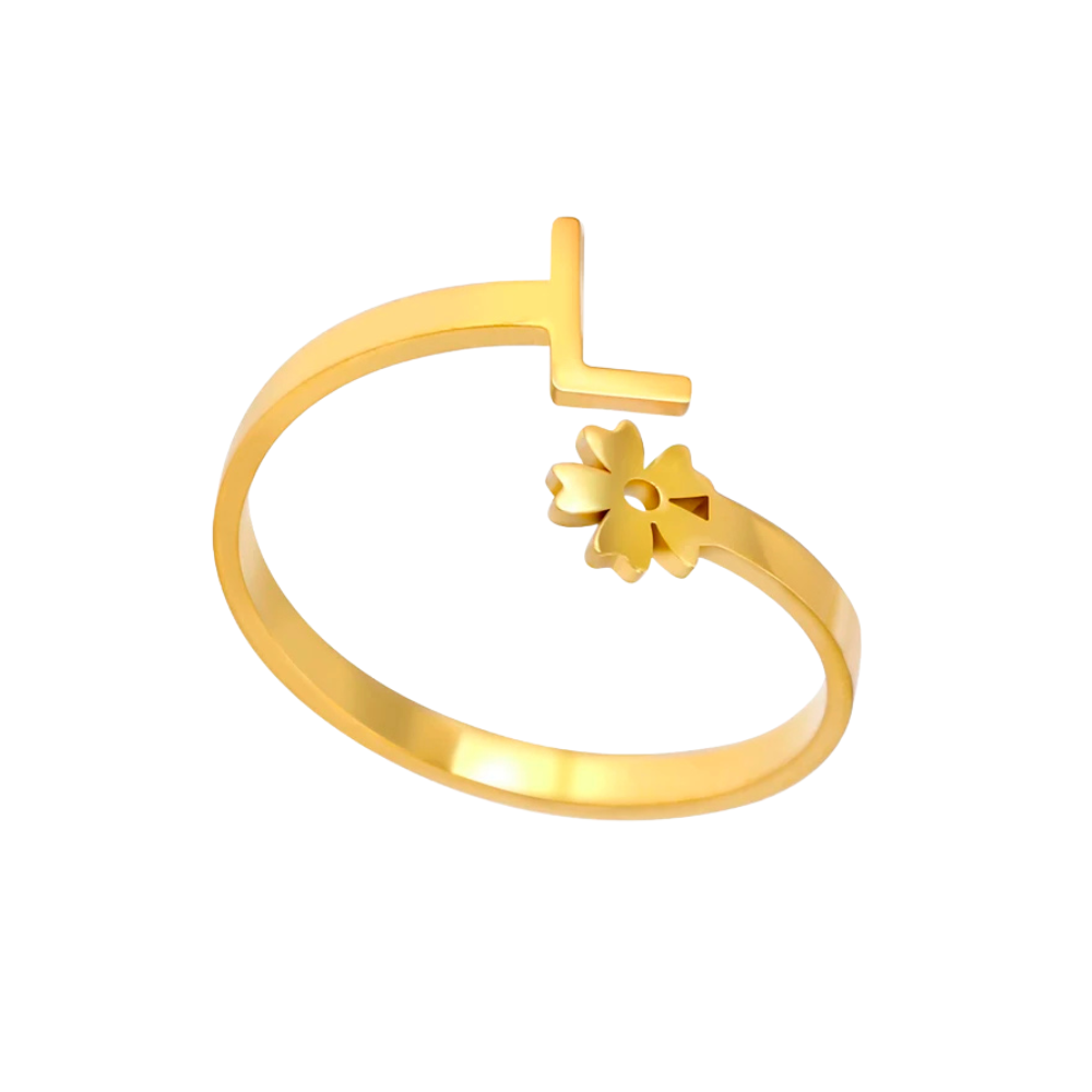 Bague Initiale L Fleur