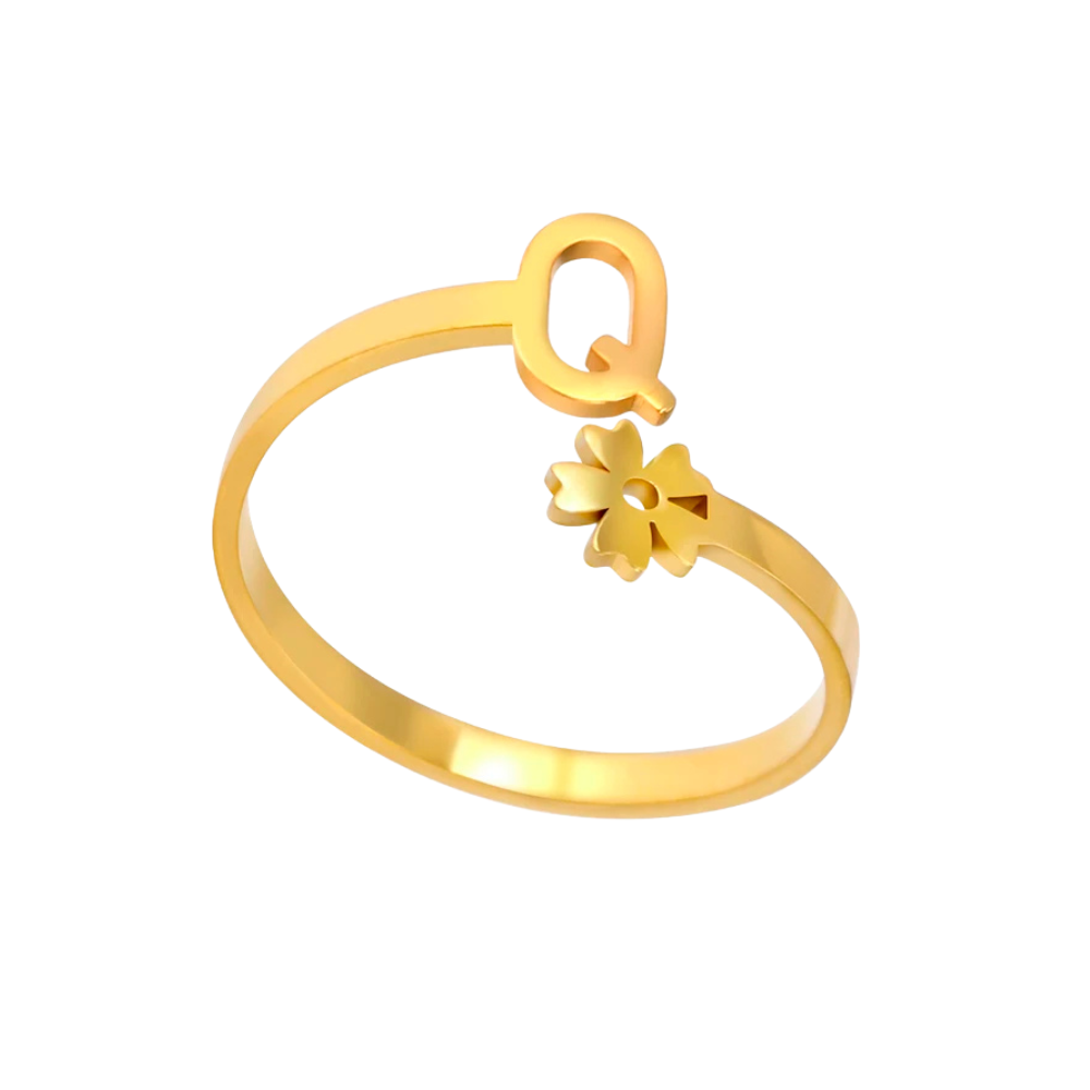 Bague Initiale Z Fleur