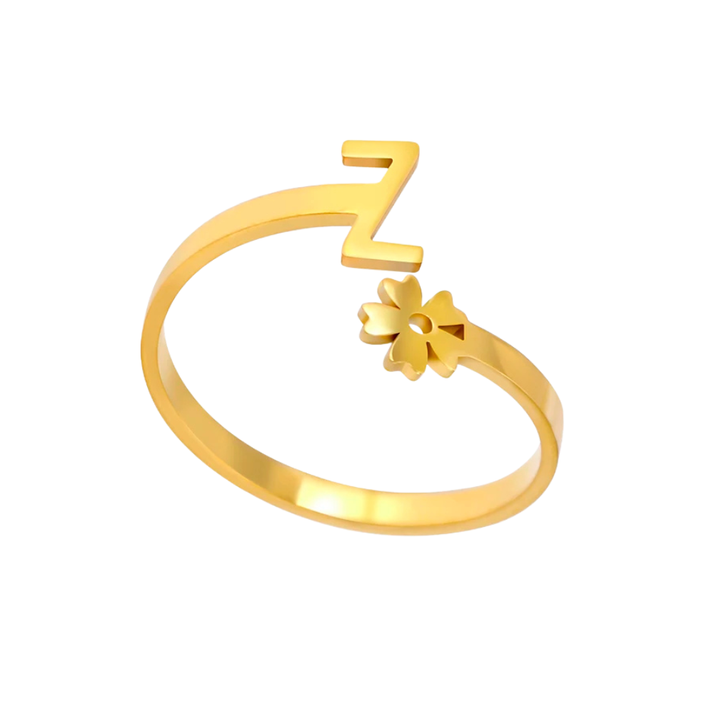 Bague Initiale Z Fleur