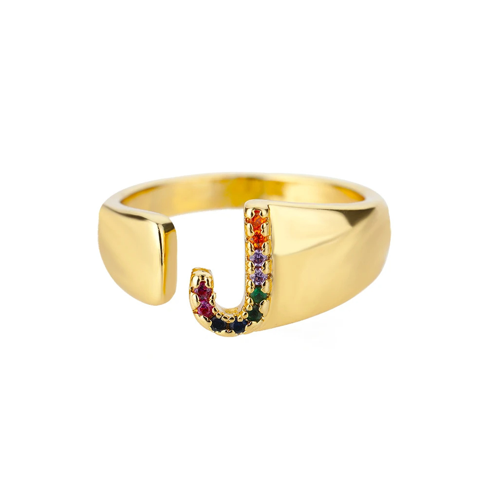 Bague Initiale J Couleur