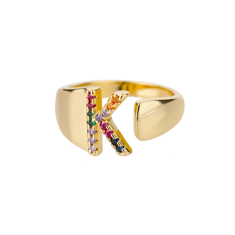 Bague Couleur Initiale K