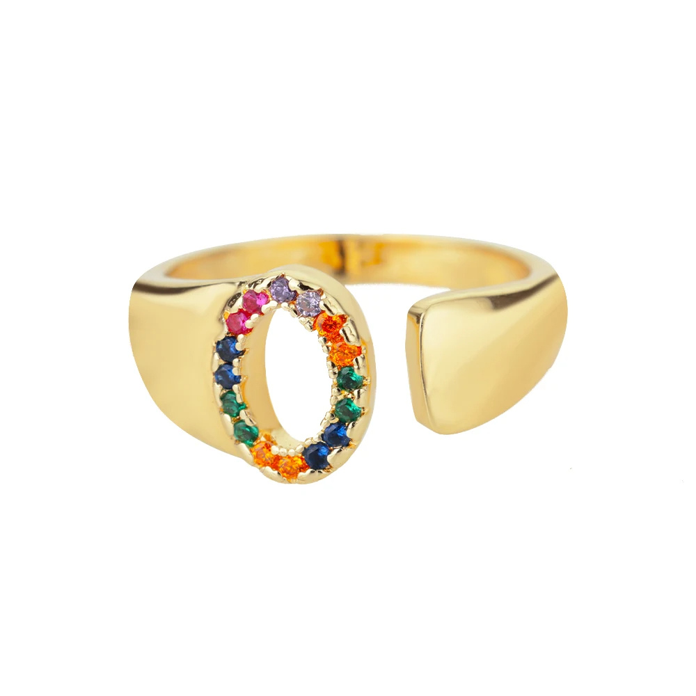 Bague Initiale O Couleur