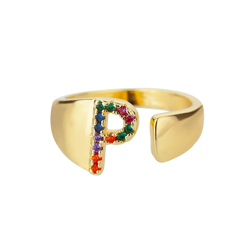 Bague Initiale P Or