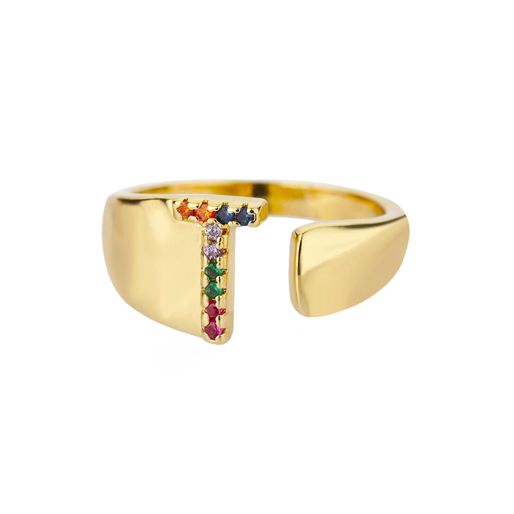 Bague Initiale T Couleur