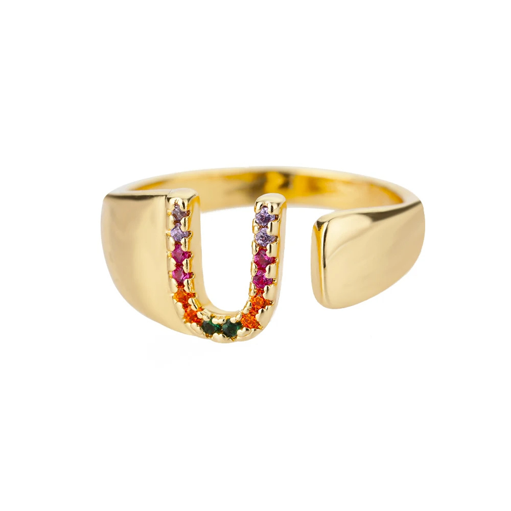 Bague Couleur Initiale U