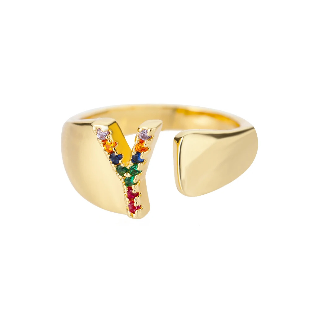 Bague Initiale Y Or