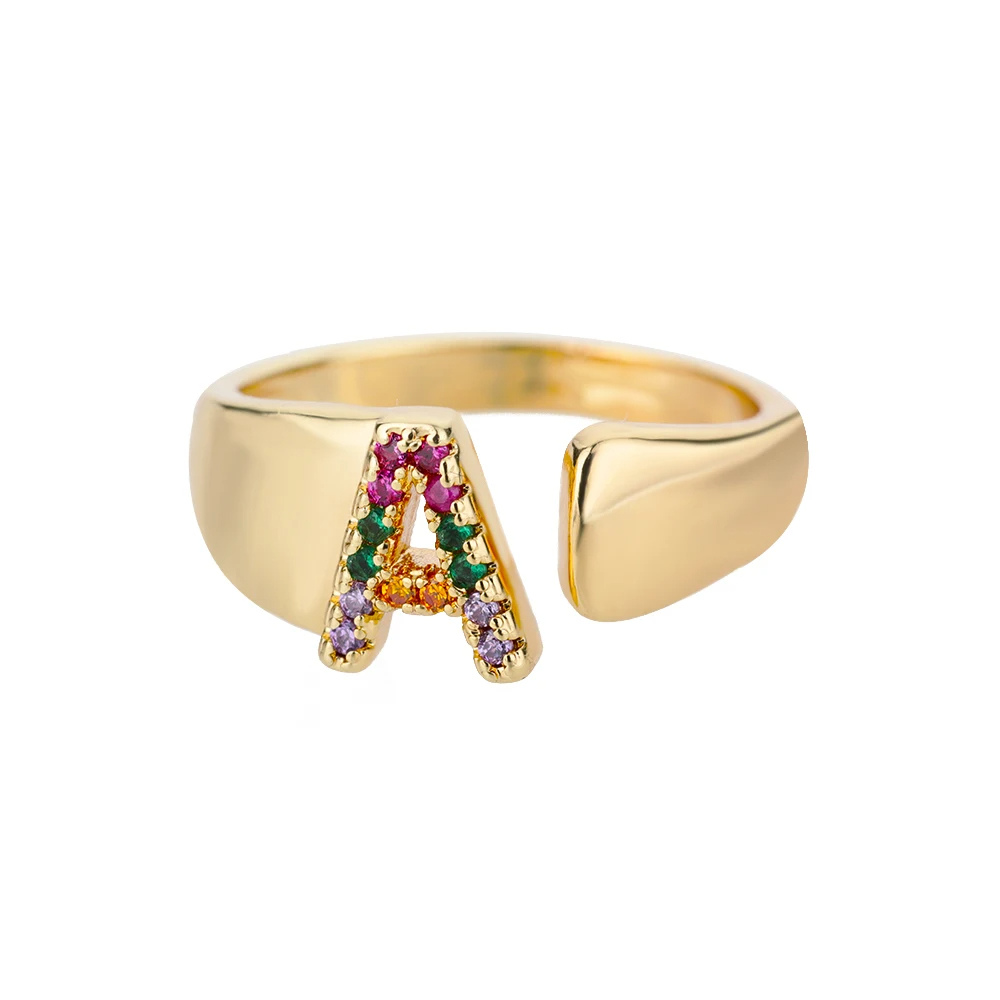 Bague Couleur Initiale A