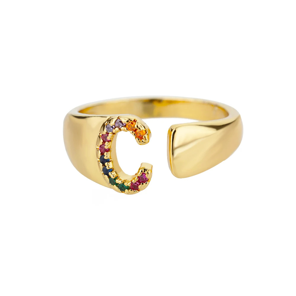 Bague Initiale C Or