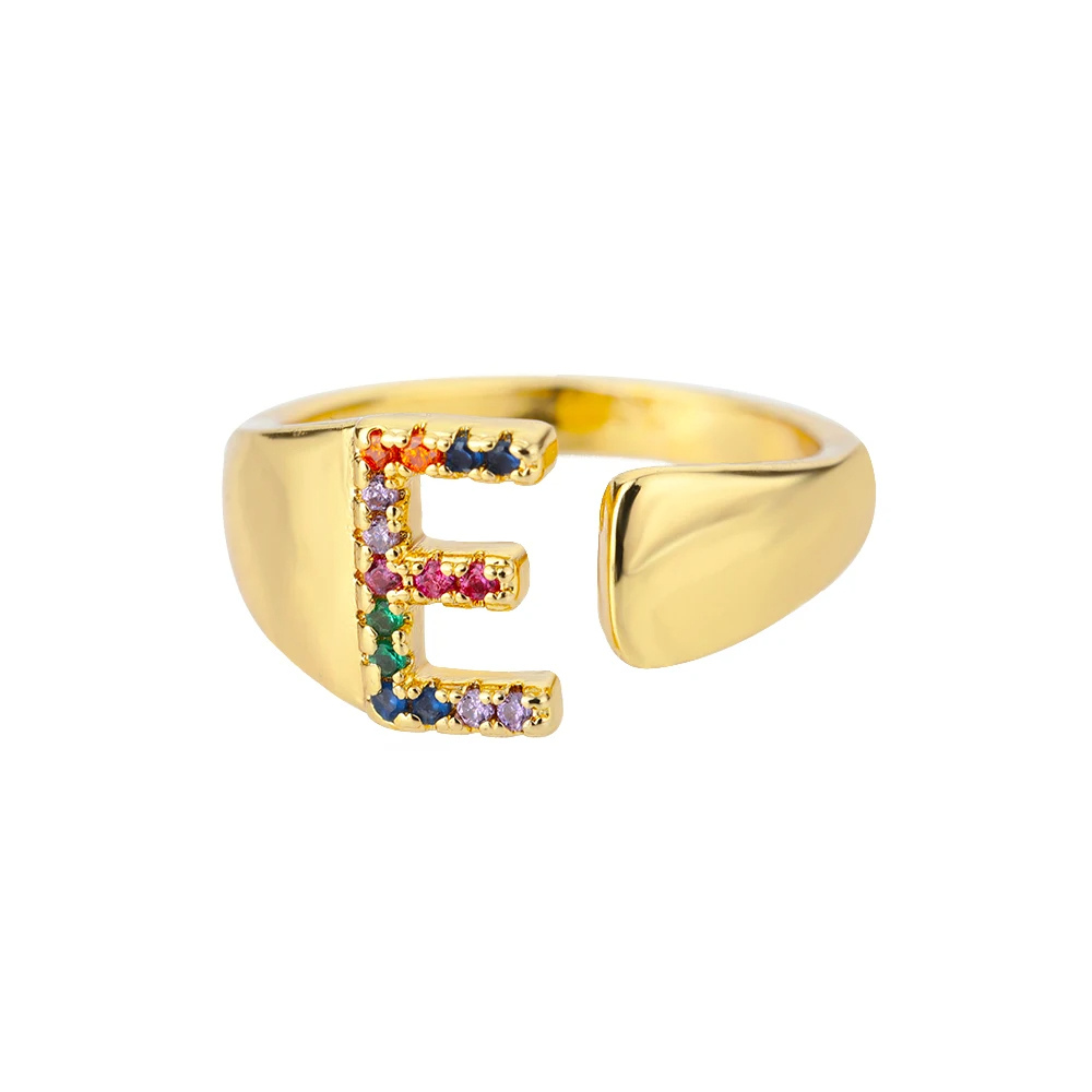 Bague Initiale E Couleur