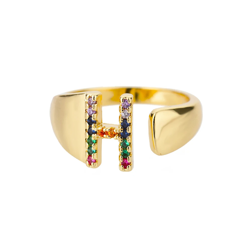 Bague Couleur Initiale H