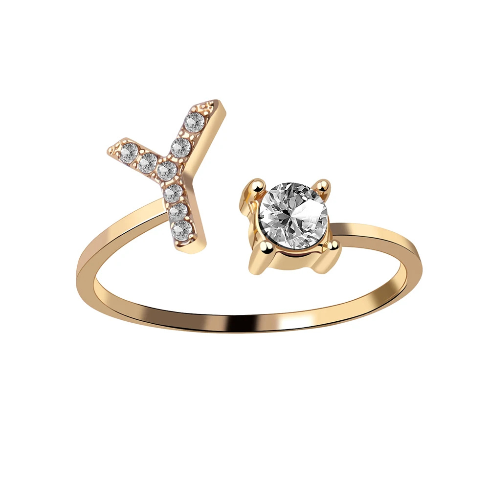 Bague Initiale Y Strass