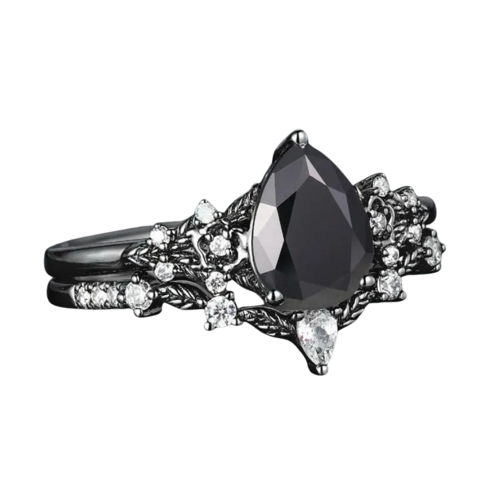 Bague Noire Brillante