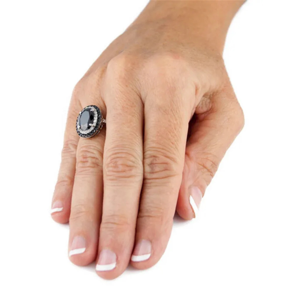 Bague Pierre Noire Carat strass