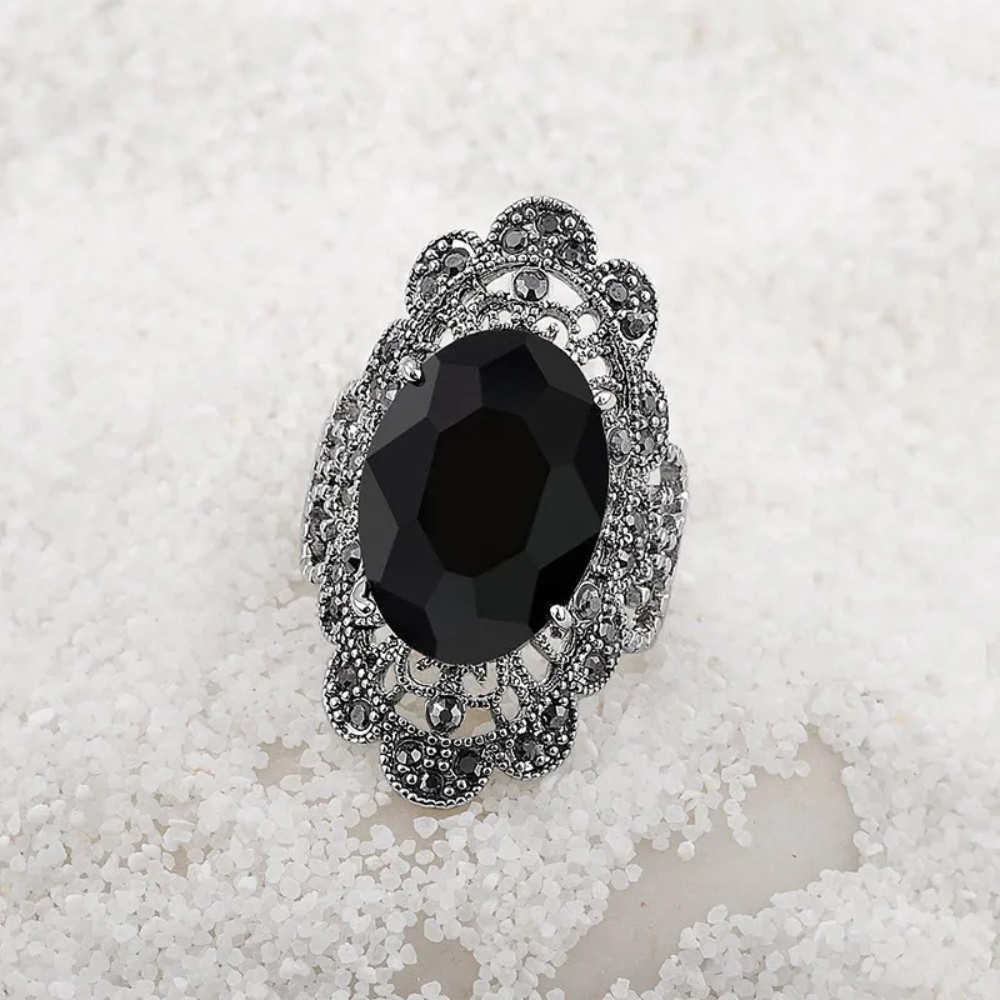 Bague Pierre Ovale Vintage femme