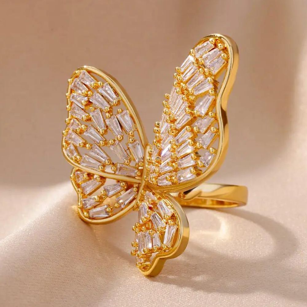 Bague Papillon Jaune 