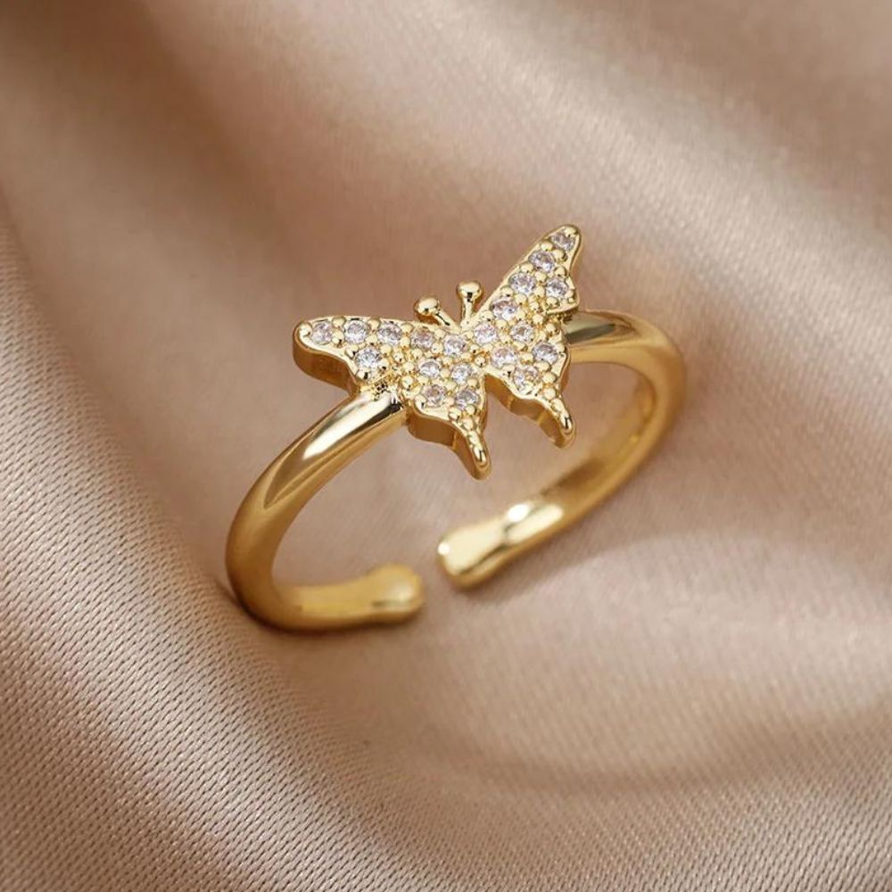 Bague Papillon Strass