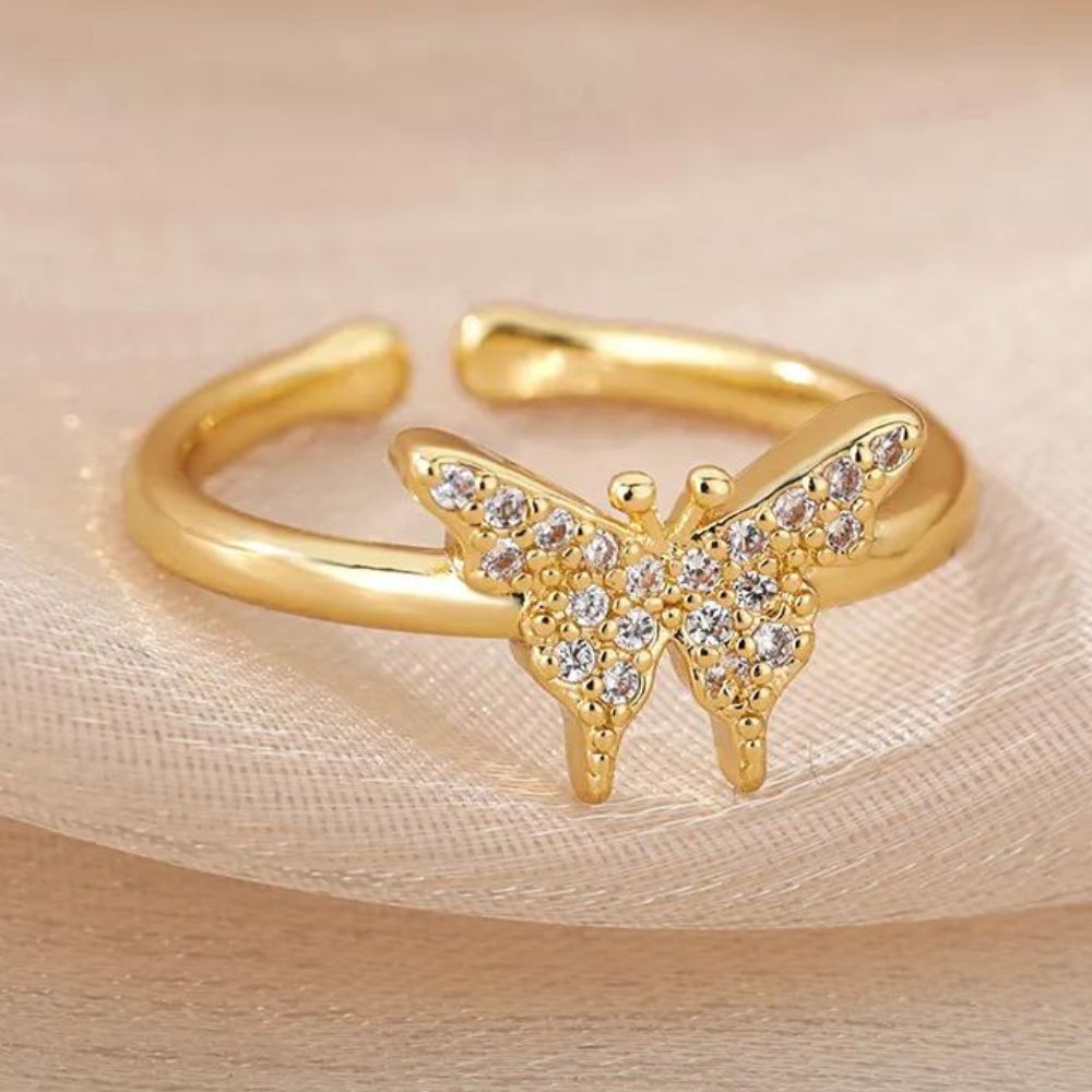 Bague Papillon Strass