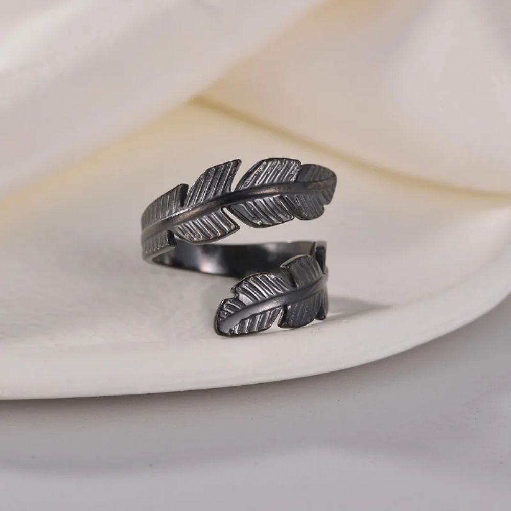 Bague Plume Noire