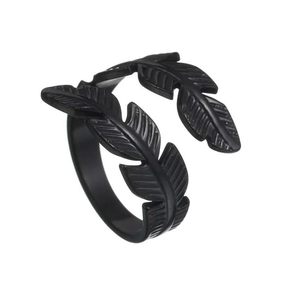 Bague Plume Noire