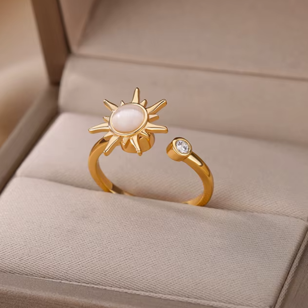 Bague Soleil Anti Stress Or