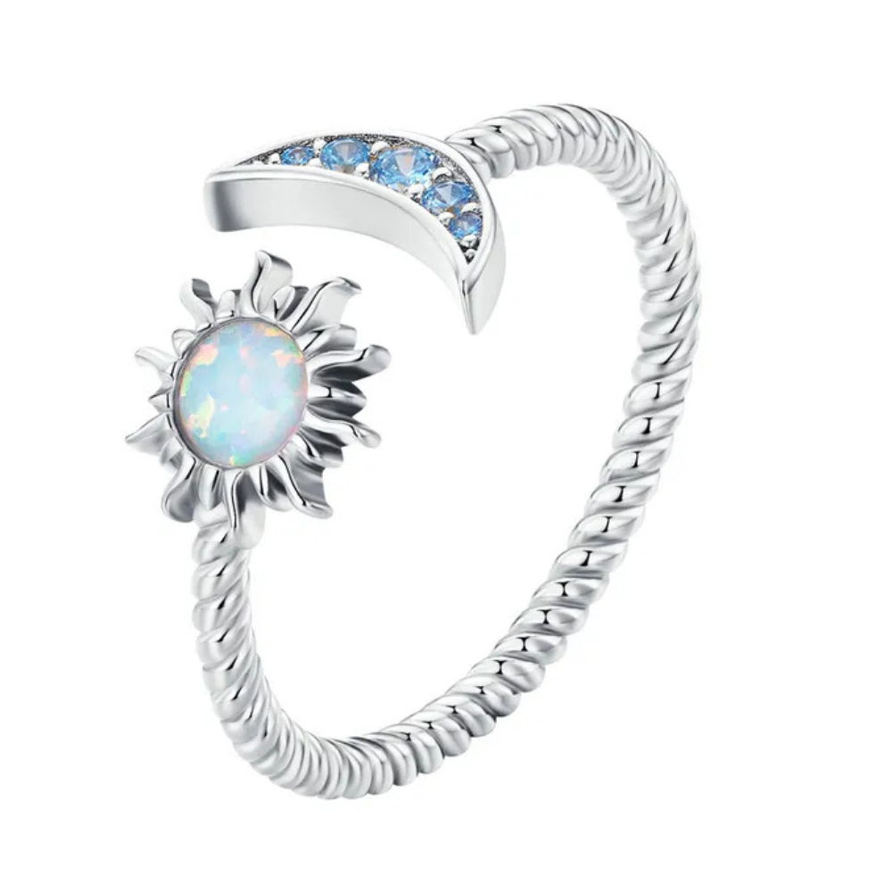 Bague Soleil et Lune Bleu